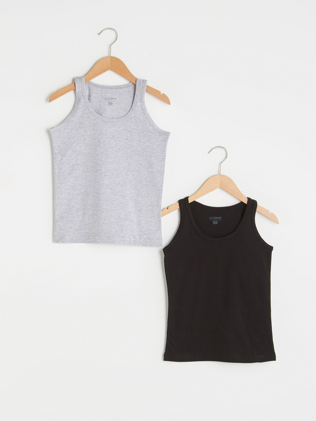 Crew Neck Cotton Boy Singlet 2-pack