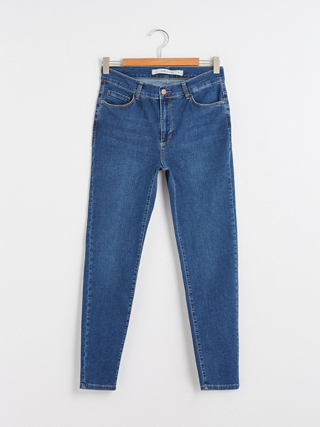 İndigo Yüksek Bel Mercury Skinny Fit Kadın Jean Pantolon-6