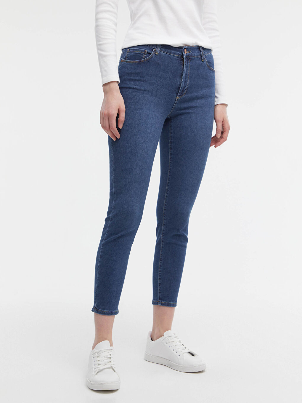 İndigo Yüksek Bel Mercury Skinny Fit Kadın Jean Pantolon-2
