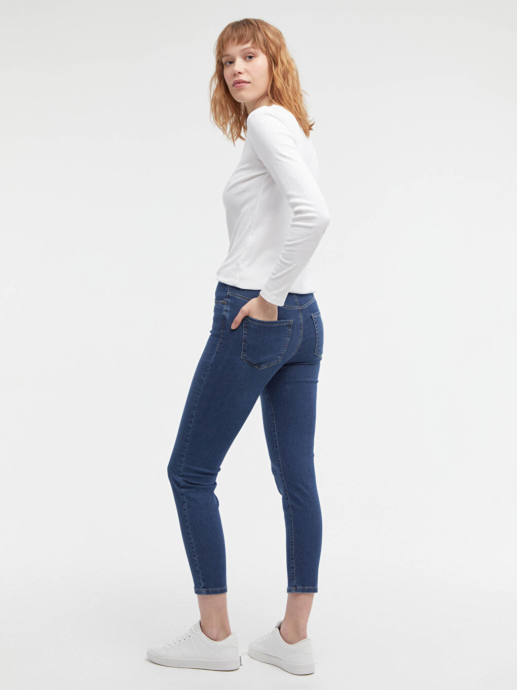 İndigo Yüksek Bel Mercury Skinny Fit Kadın Jean Pantolon