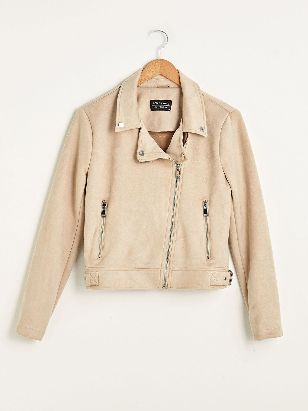 Shirt Collar Long Sleeve Suede Women Coat-6