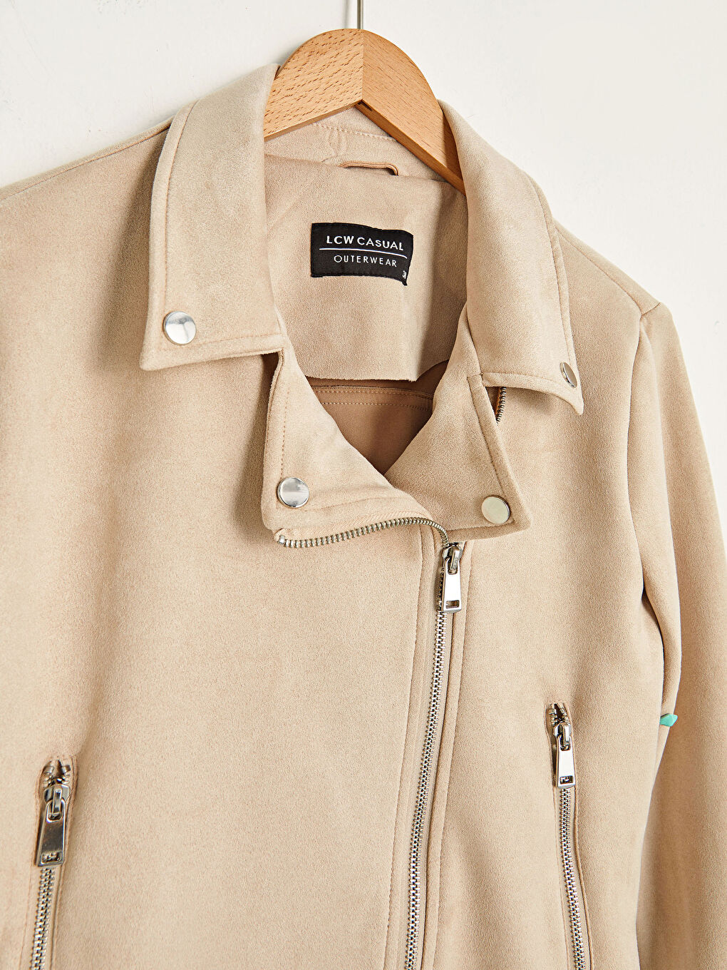 Shirt Collar Long Sleeve Suede Women Coat-8