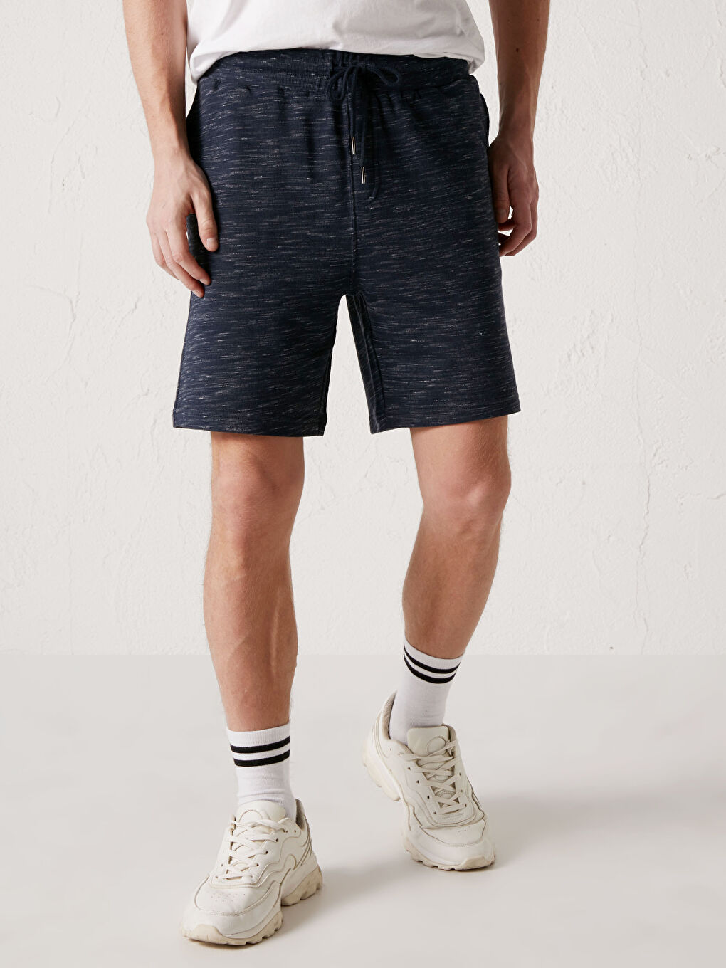 Lacivert Slim Fit Spor Şort-2