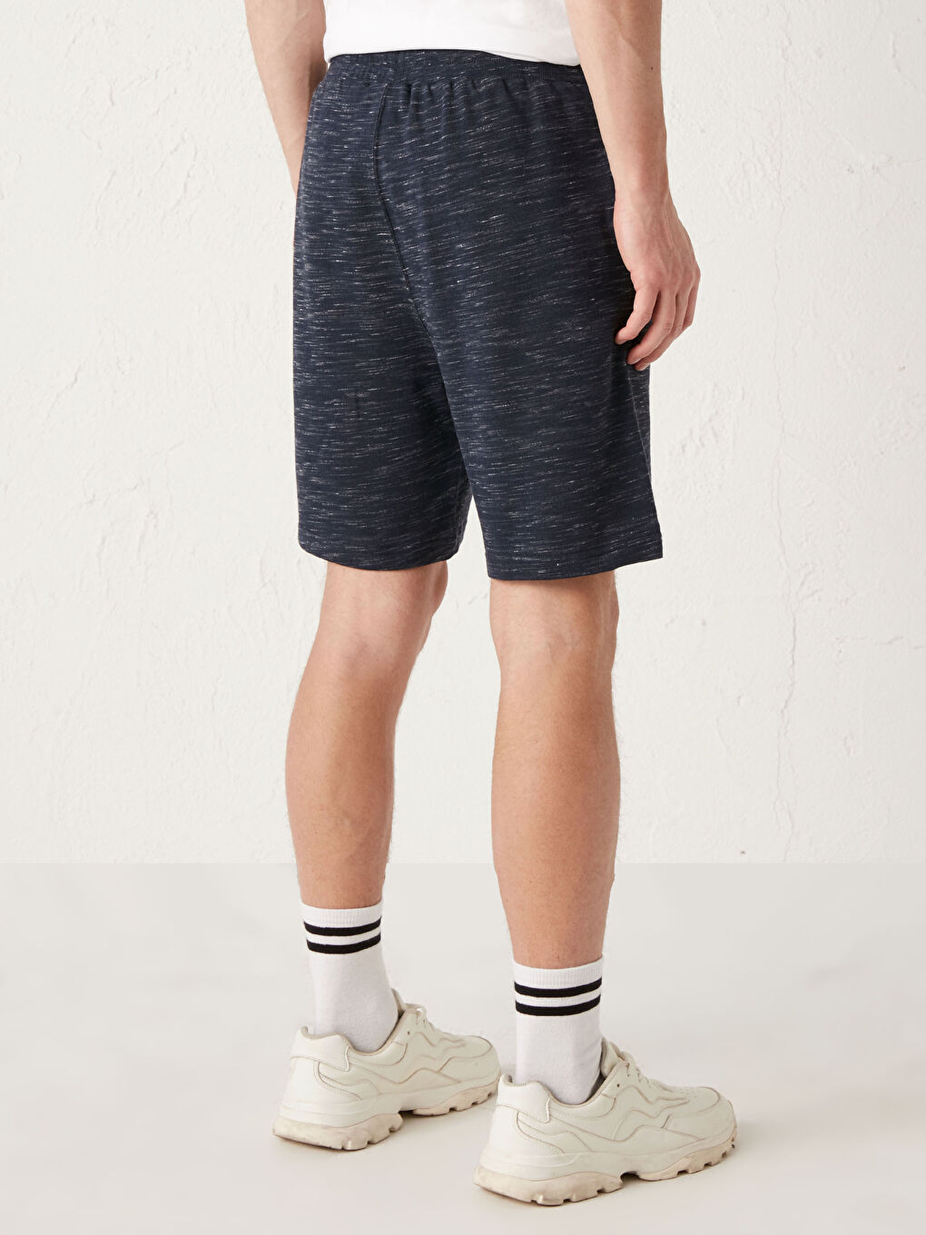 Lacivert Slim Fit Spor Şort-3