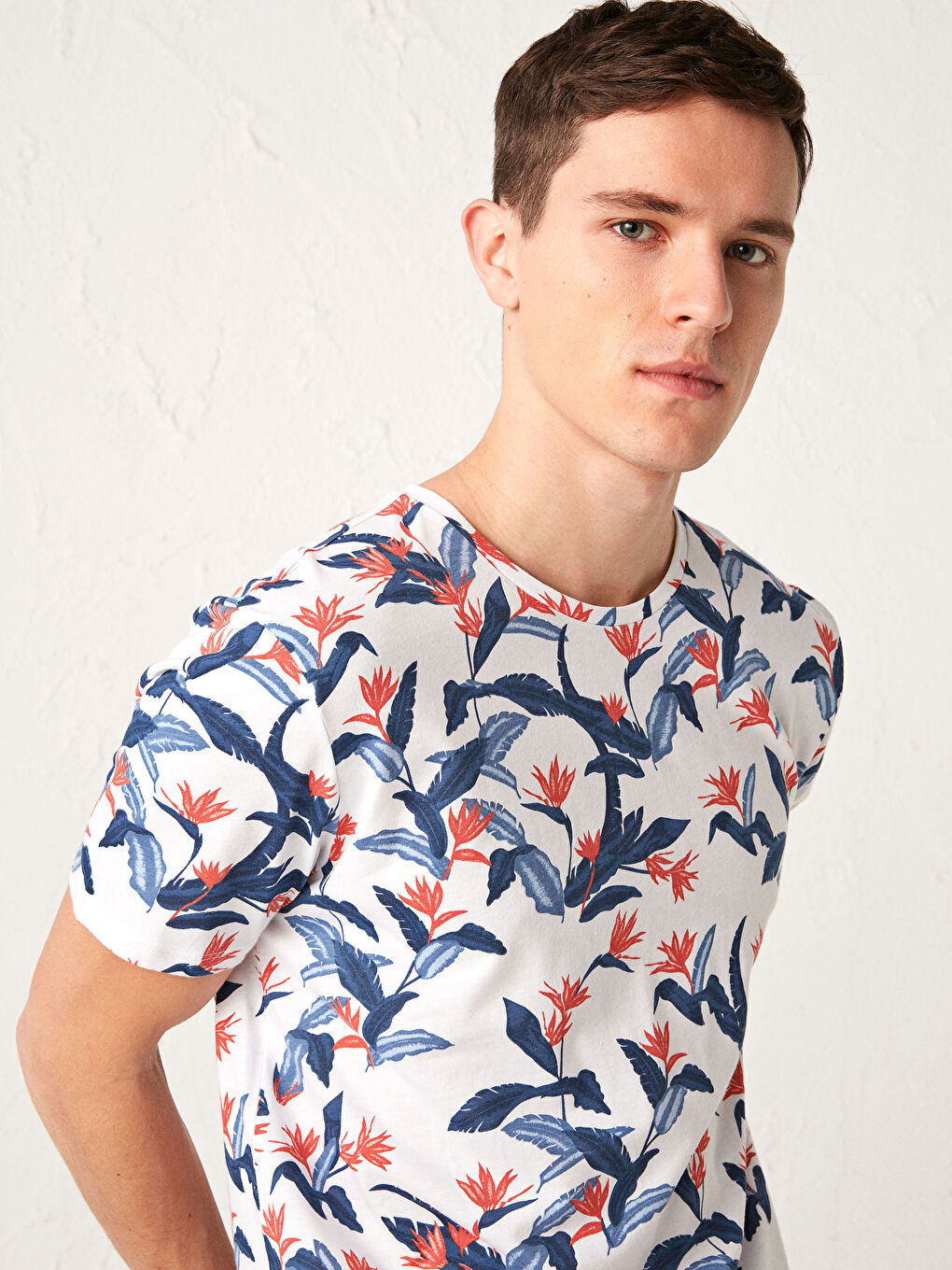 Majica od pamuka sa okruglim izrezom i štampom