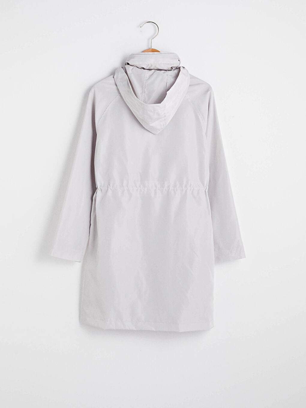 Bej Kapüşonlu İnce Yağmurluk-9