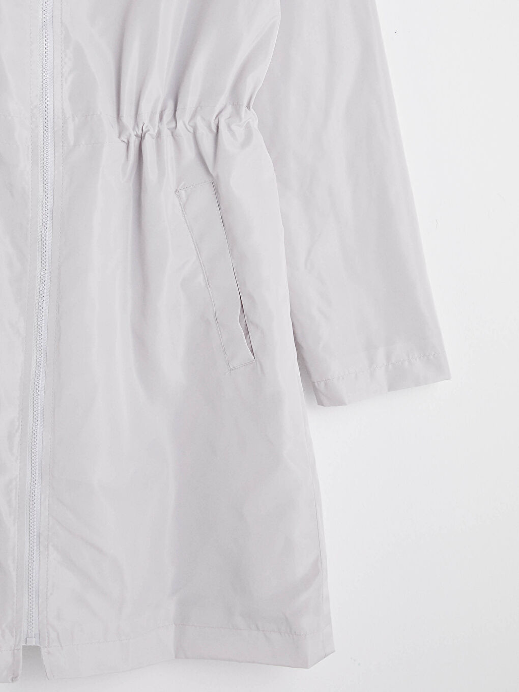 Bej Kapüşonlu İnce Yağmurluk-11