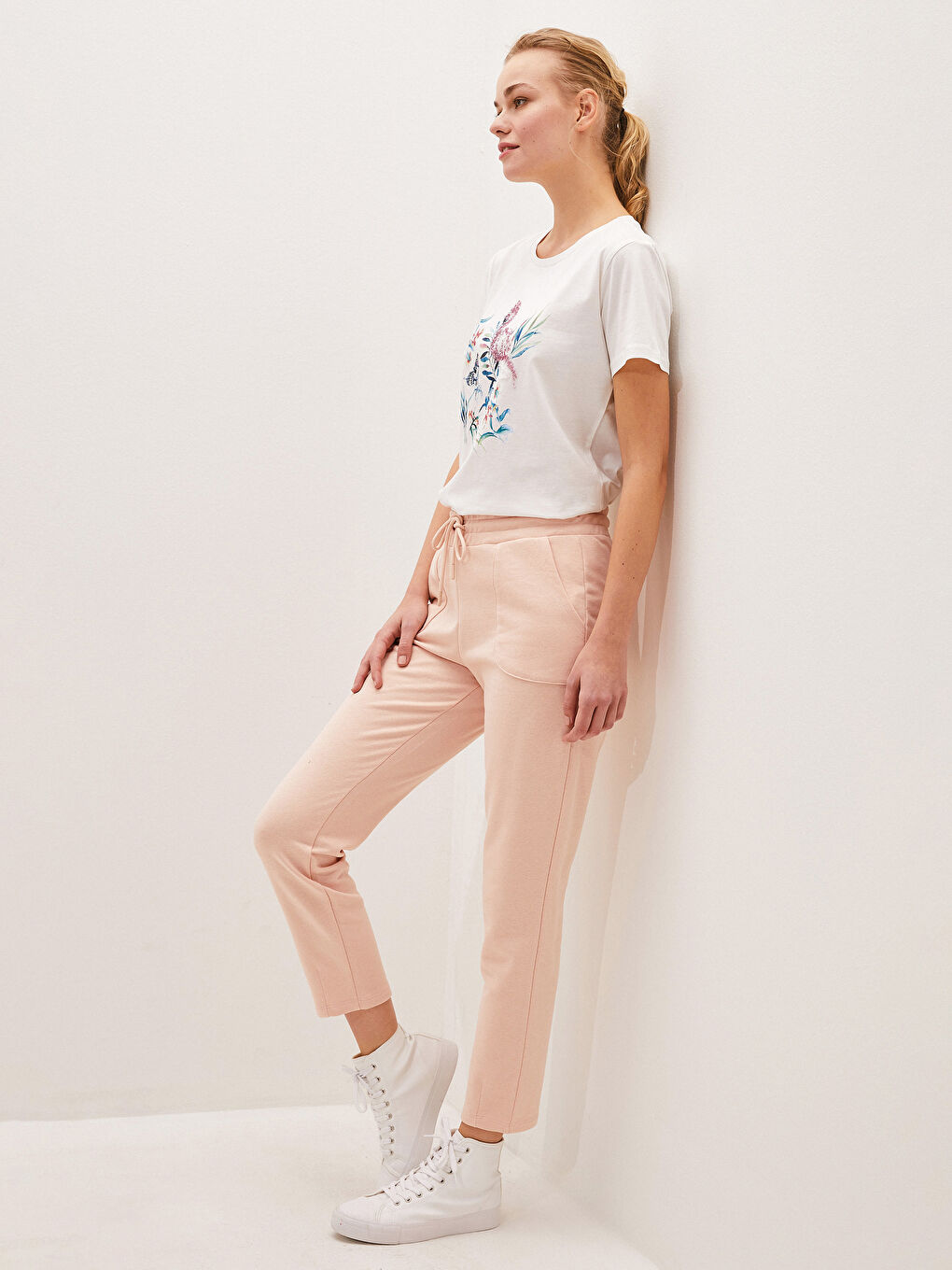 Pantalon de survêtement à taille élastiquée pour Femmes-2