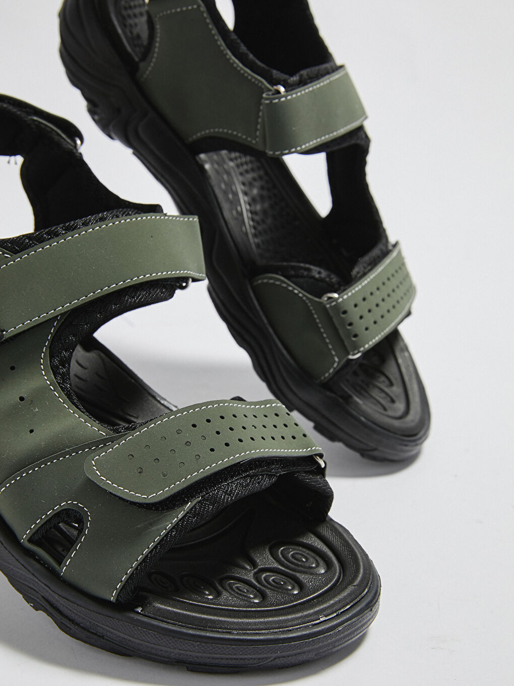 Herren Sandalen mit Doppelriemen und Klettverschluss-3