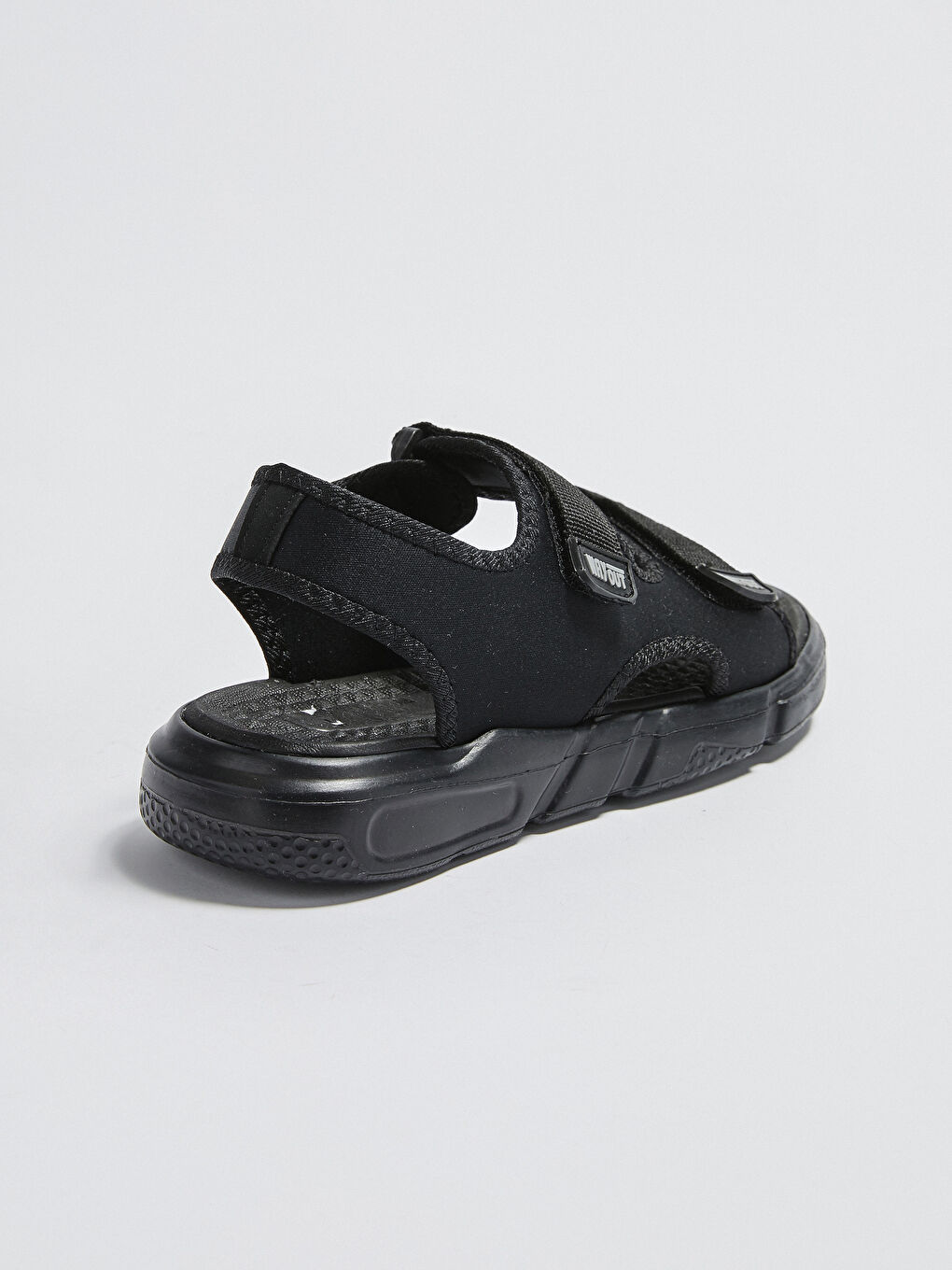 Siyah Erkek Çift Bantlı Cırt Cırtlı Sandalet-4