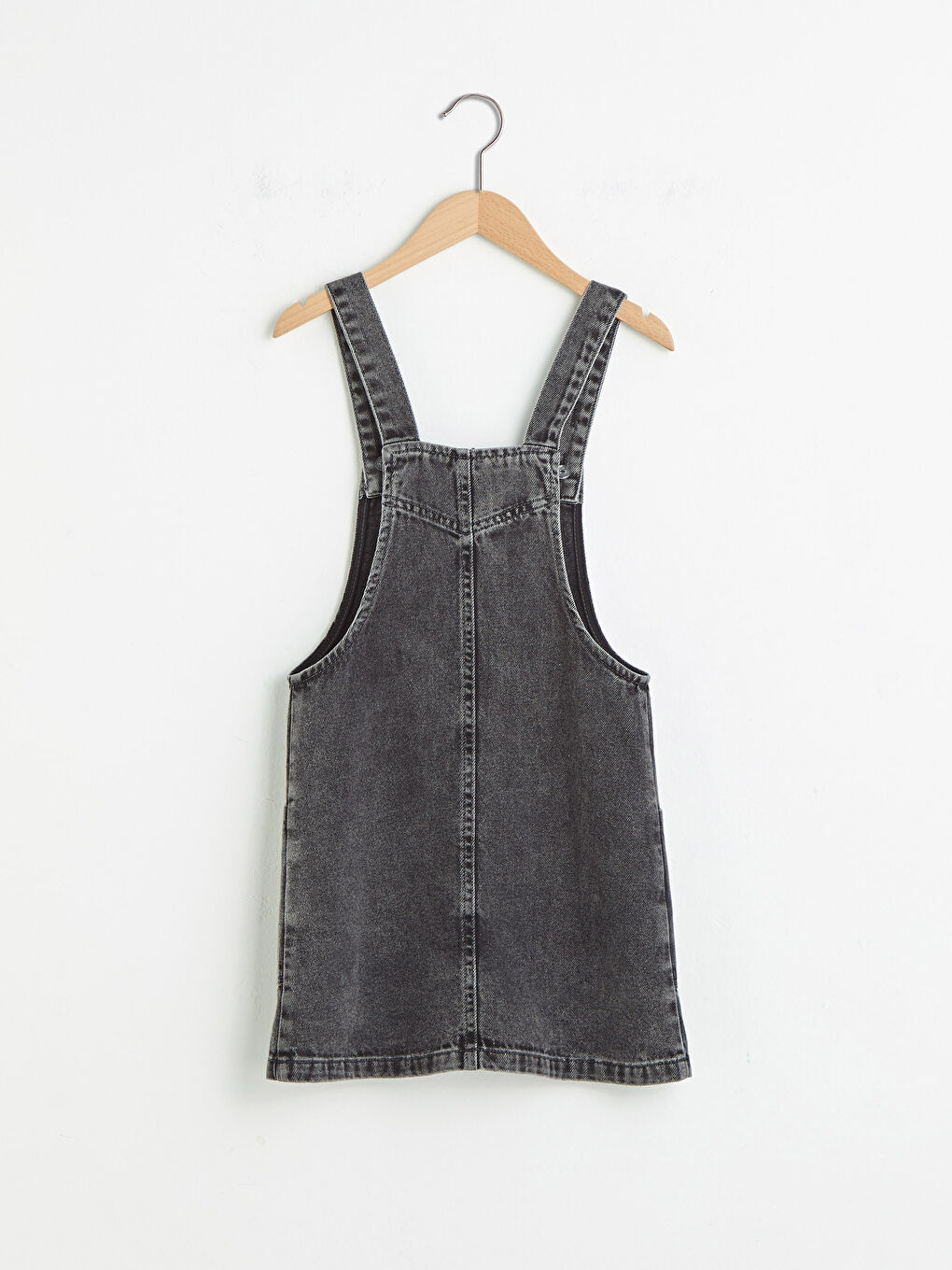 Джинсовый Комбинезон-Сарафан Для Девочки С Деталями На Молнии-1