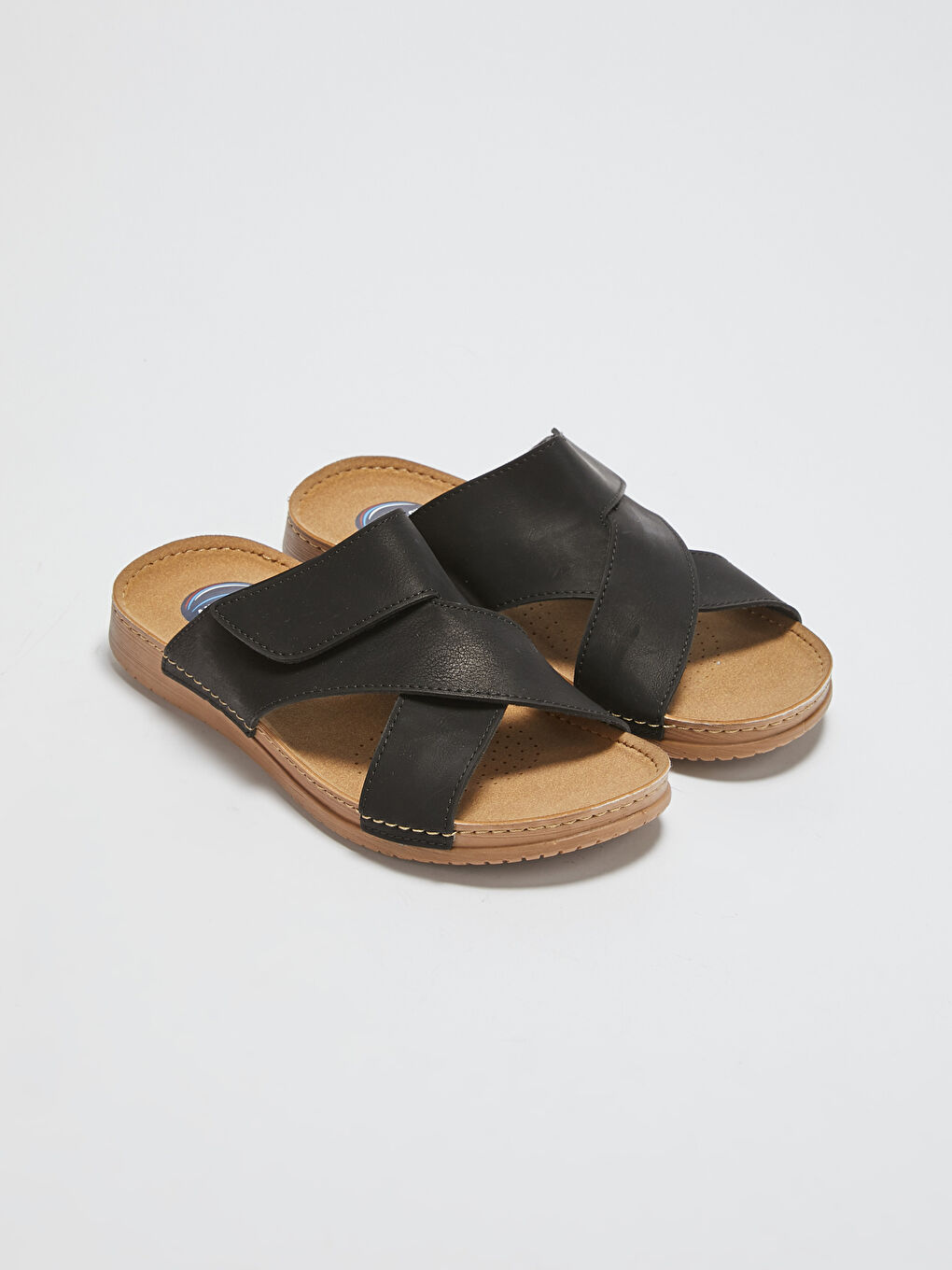 Siyah Çapraz Bantlı Erkek Terlik