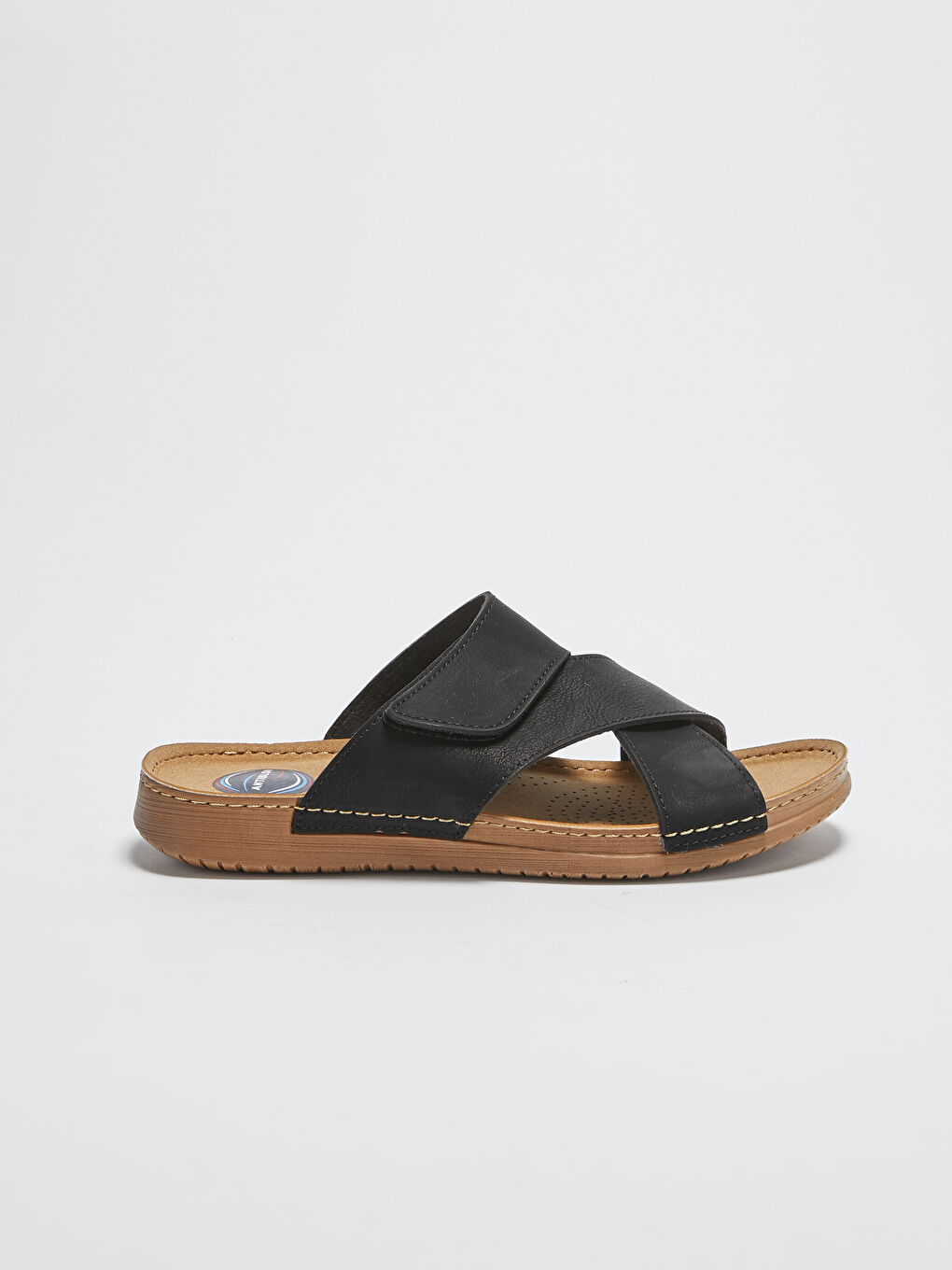 Siyah Çapraz Bantlı Erkek Terlik-1