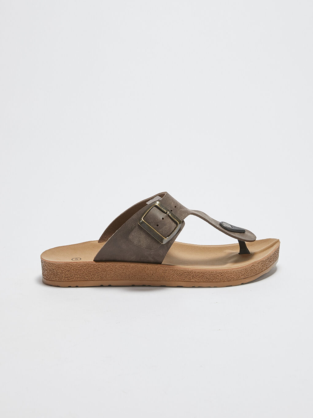 Kahverengi Toka Detaylı Erkek Parmak Arası Terlik-1