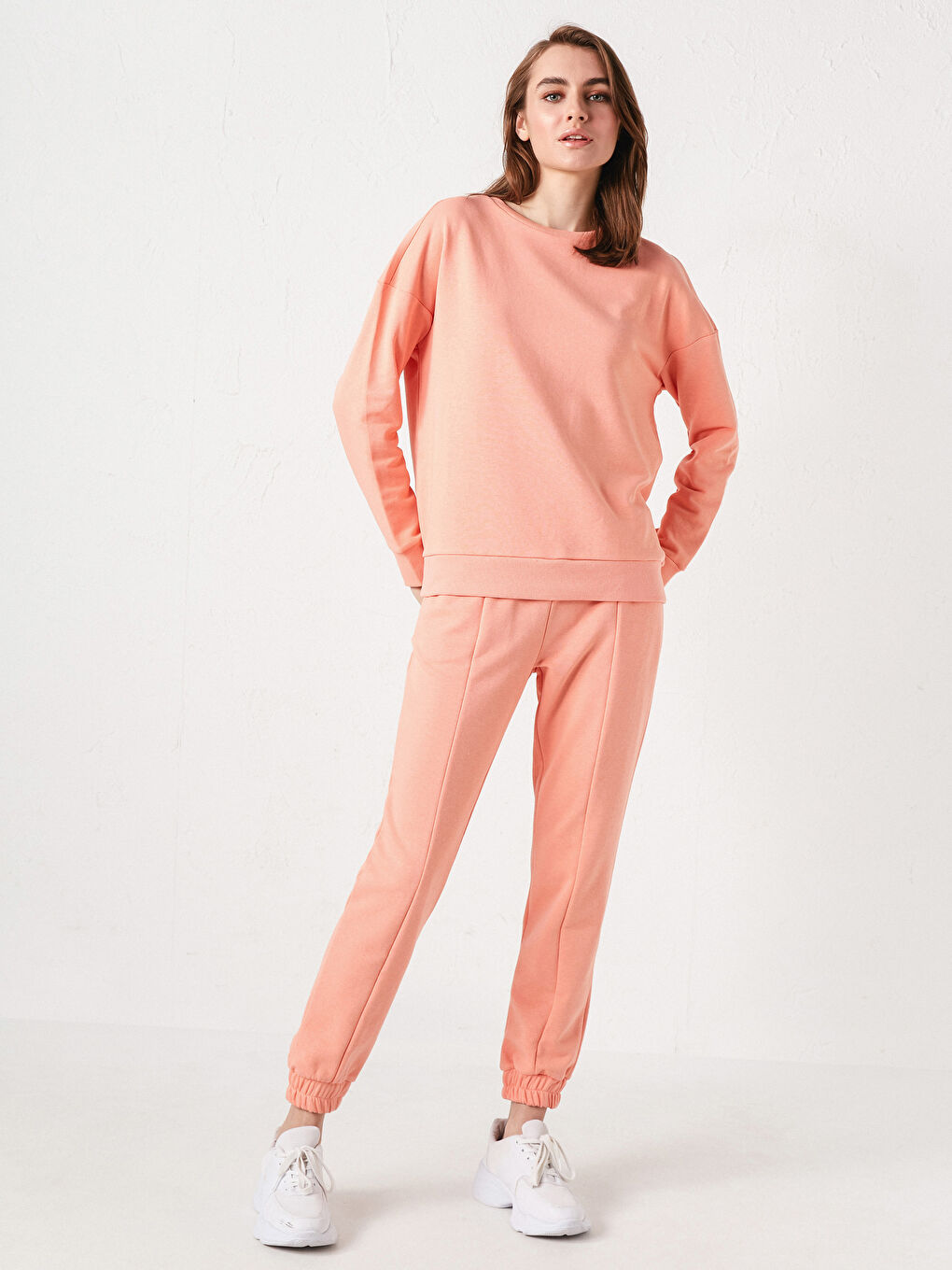 Mercan Beli Lastikli Kadın Eşofman Alt-13