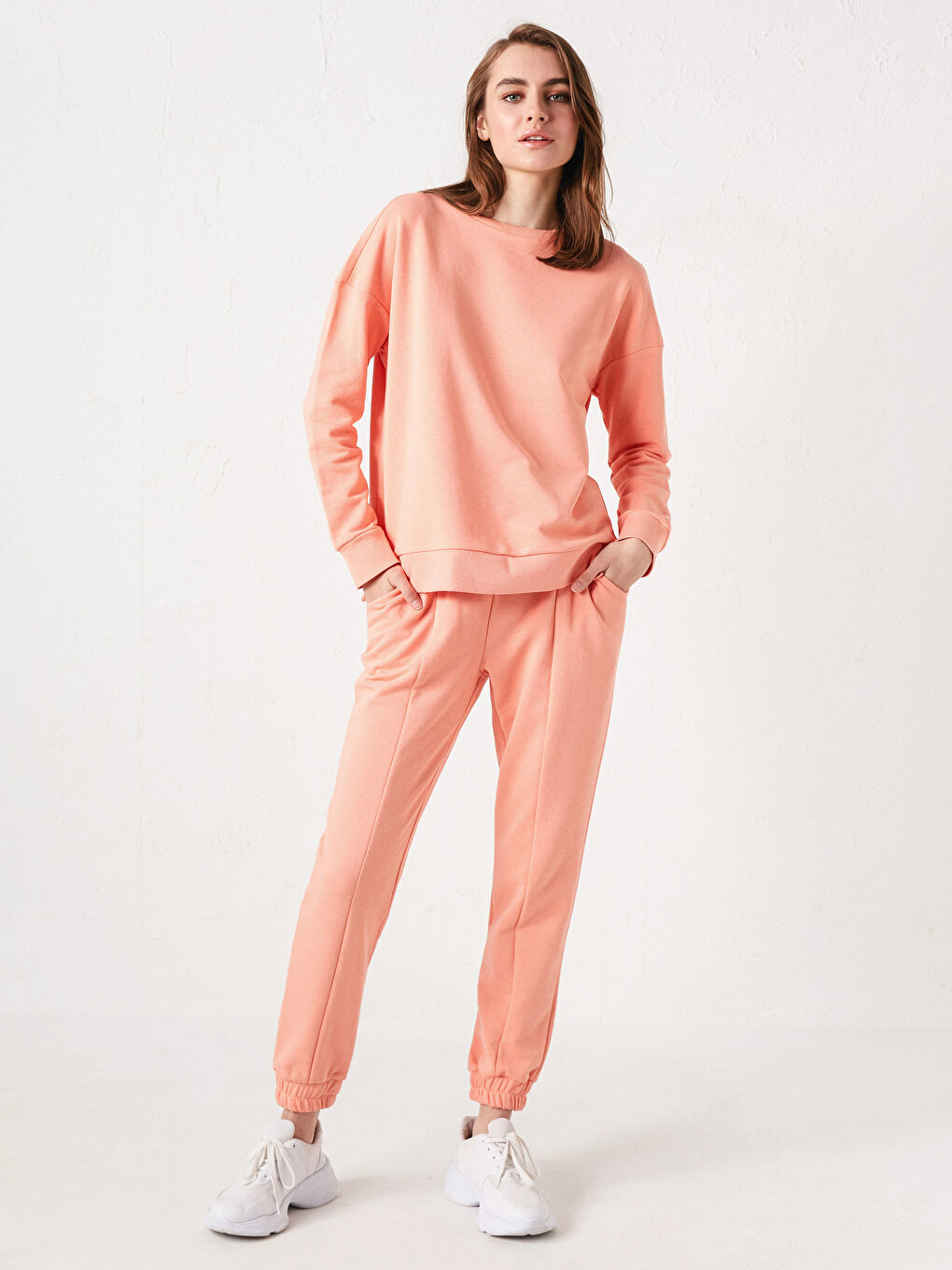 Mercan Beli Lastikli Kadın Eşofman Alt-10