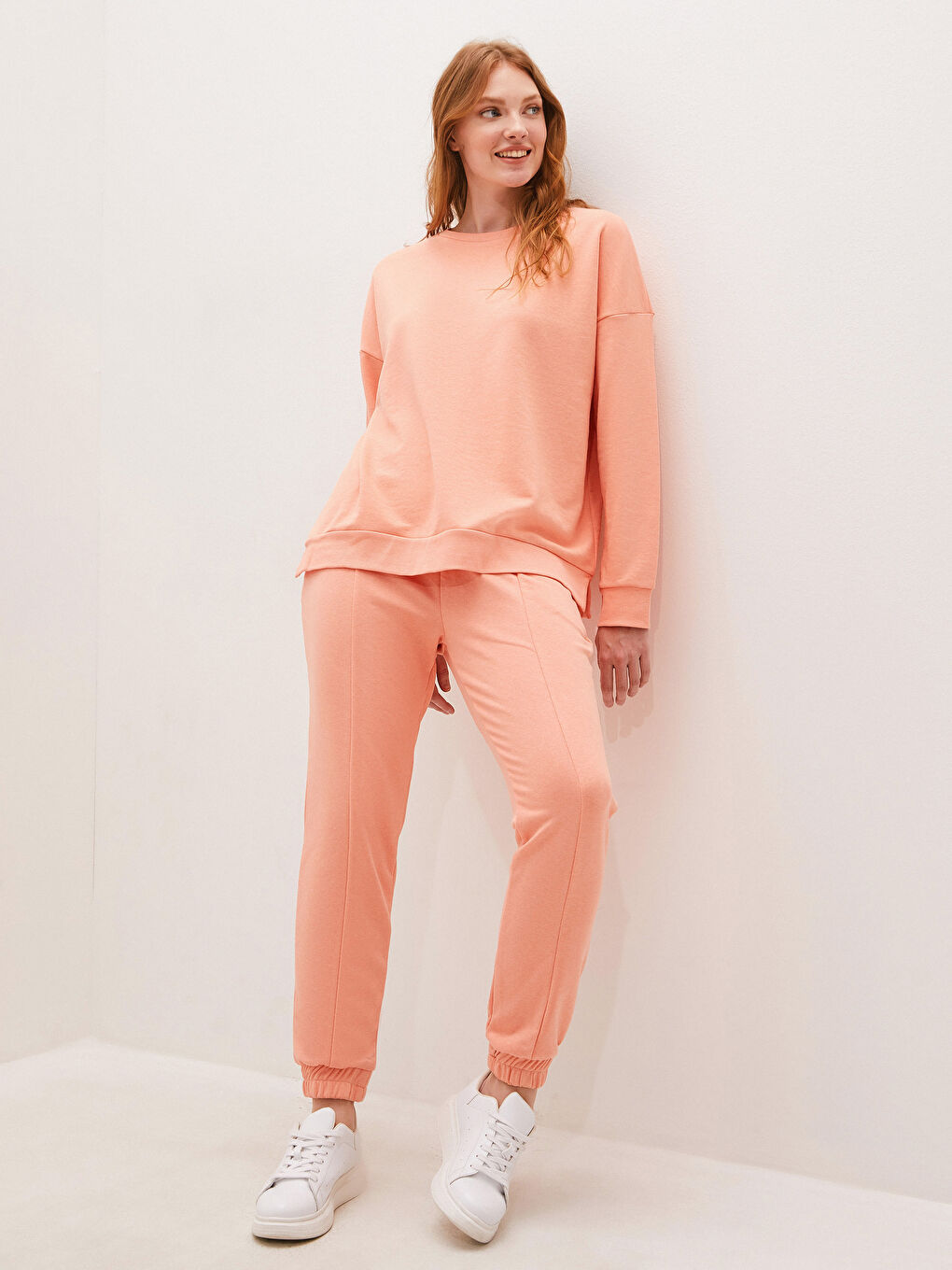 Mercan Beli Lastikli Kadın Eşofman Alt-1