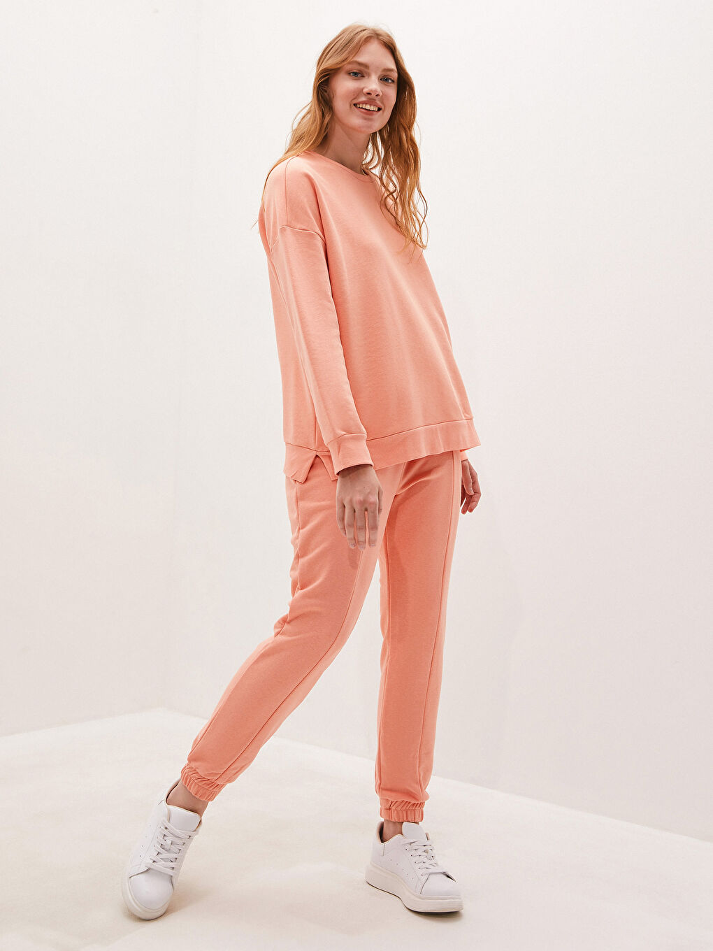 Mercan Beli Lastikli Kadın Eşofman Alt-2