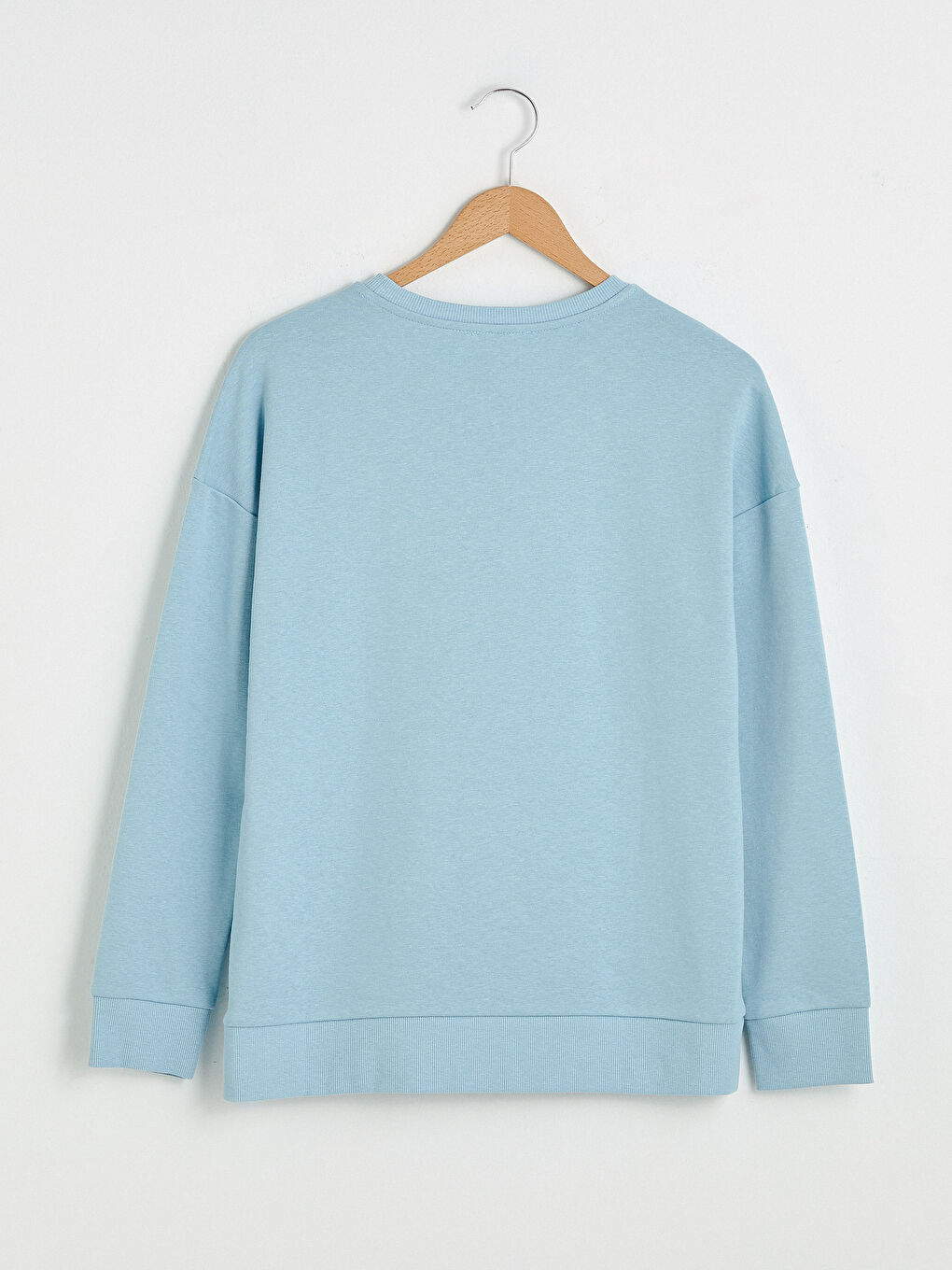 Mavi Bisiklet Yaka Düz Uzun Kollu Kadın Sweatshirt-18