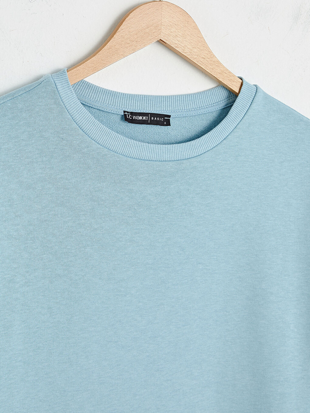 Mavi Bisiklet Yaka Düz Uzun Kollu Kadın Sweatshirt-19