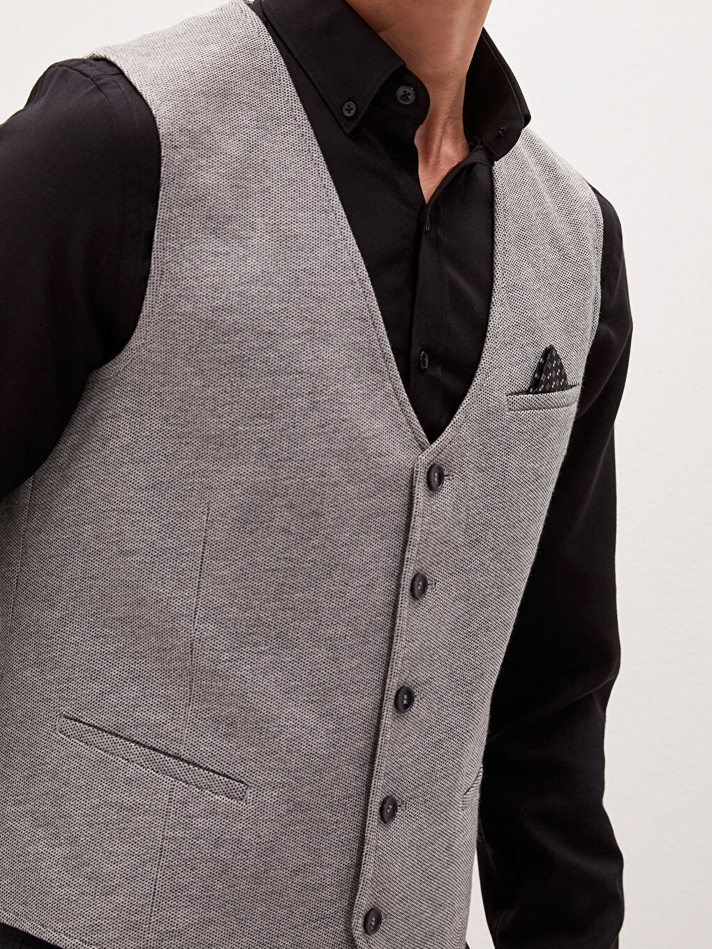 Slim Fit Classic Slim Men's Vest-2
