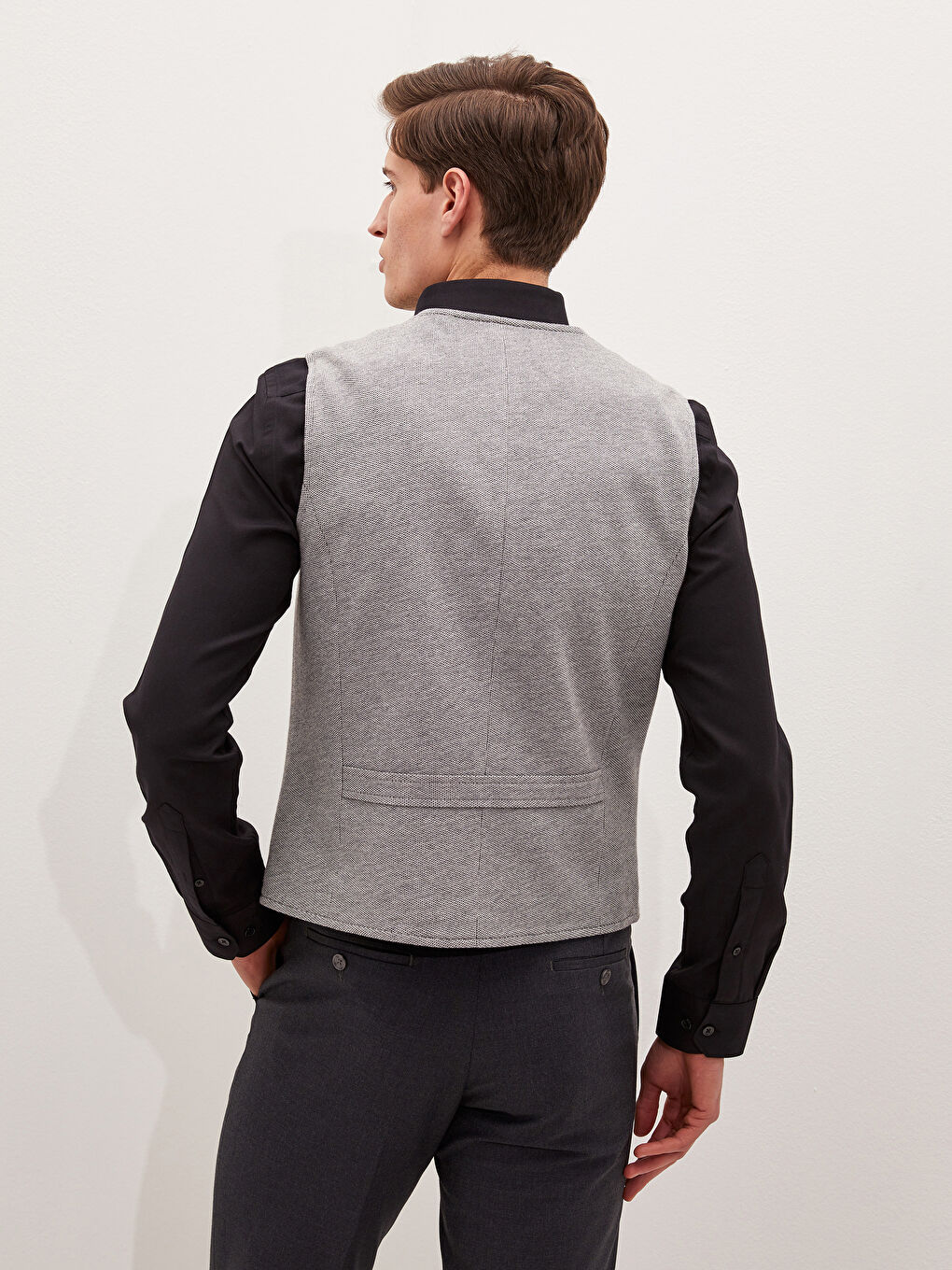 Slim Fit Classic Slim Men's Vest-4