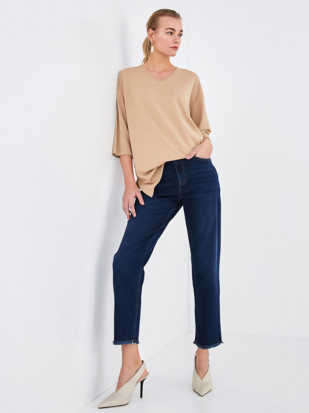 LCWAIKIKI Classic Ženske farmerke visokog struka slim fit -S1CT79Z8-H45
