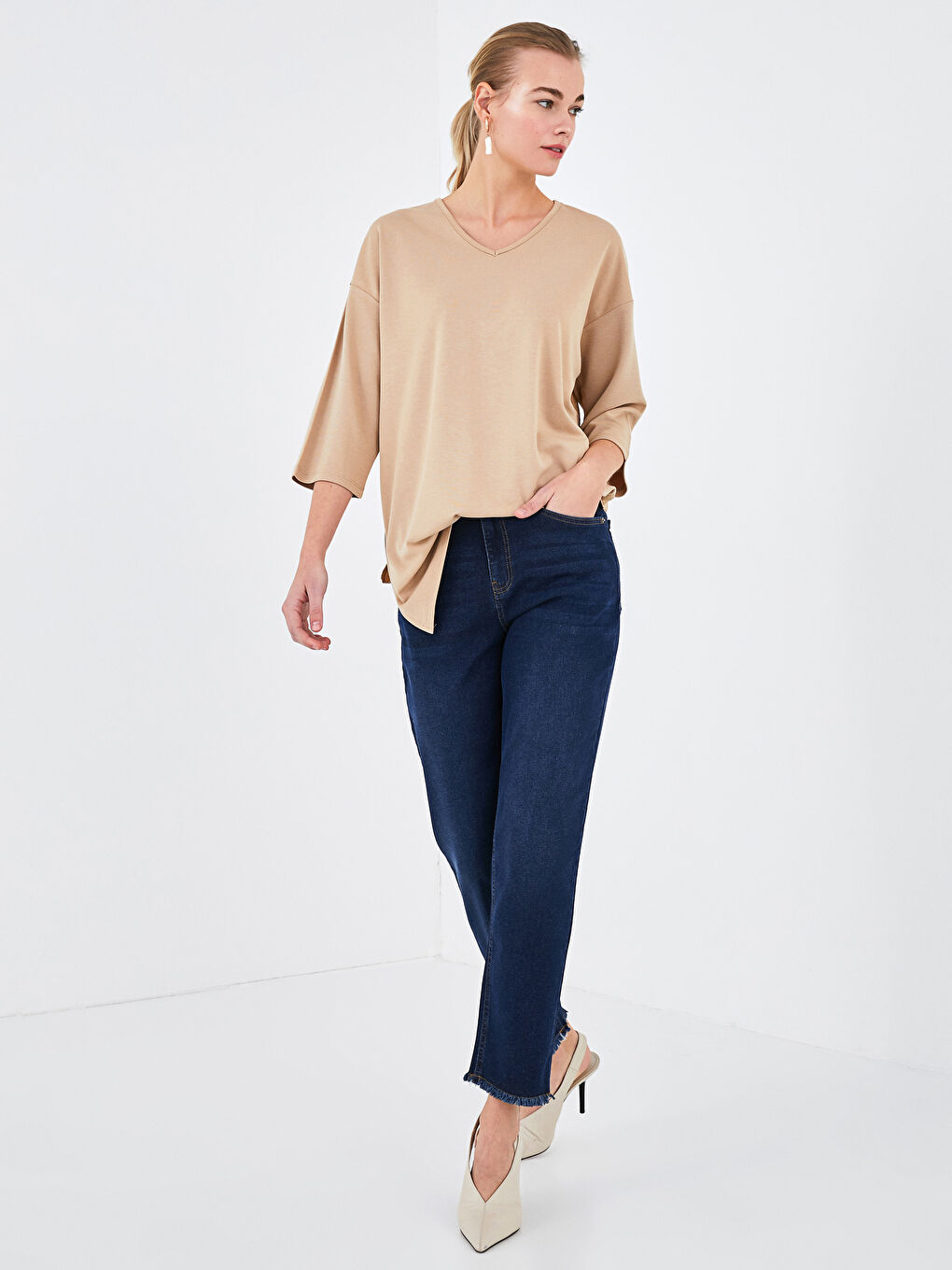 LCWAIKIKI Classic Ženske farmerke visokog struka slim fit -S1CT79Z8-H45