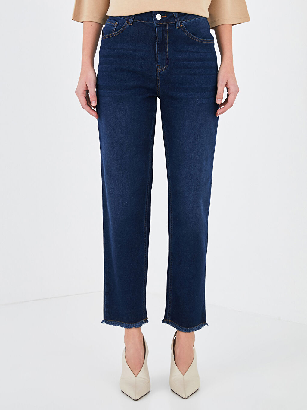 LCWAIKIKI Classic Ženske farmerke visokog struka slim fit -S1CT79Z8-H45