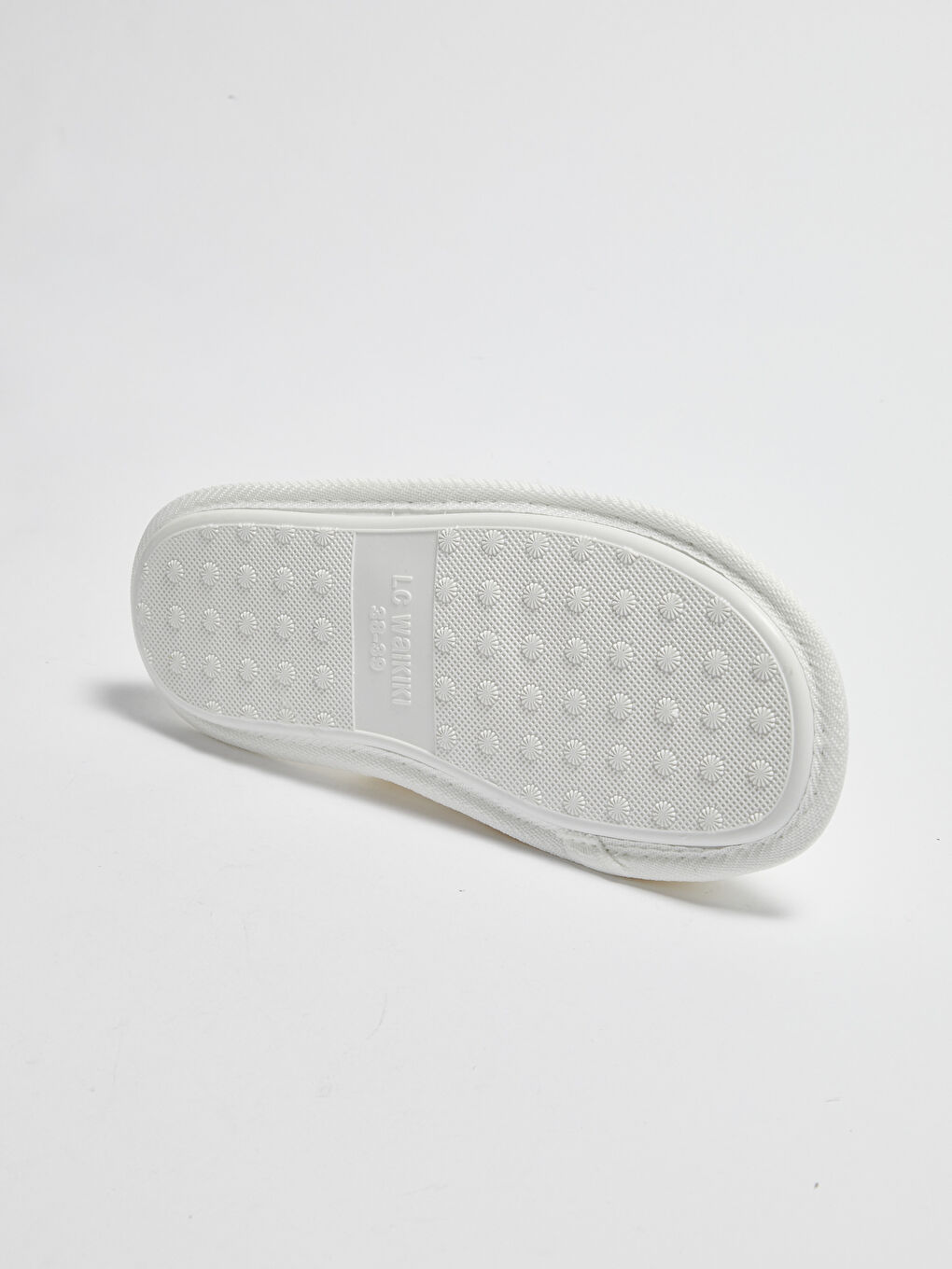 Ekru Çapraz Bantlı Pelüş Kadın Ev Terliği-2