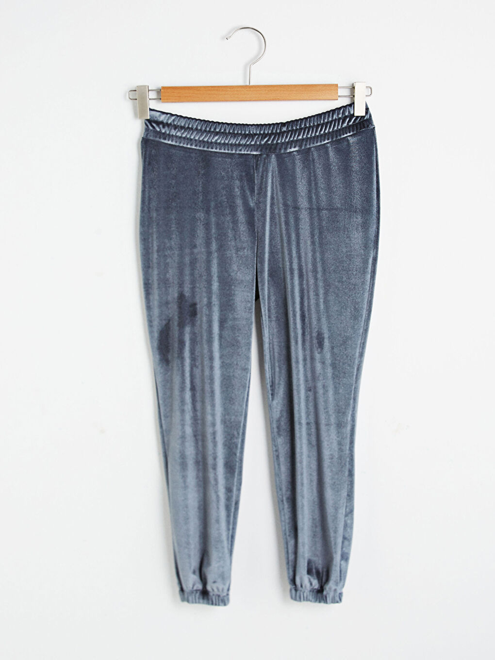 Beli Lastikli Kadife Hamile Eşofman Alt-5