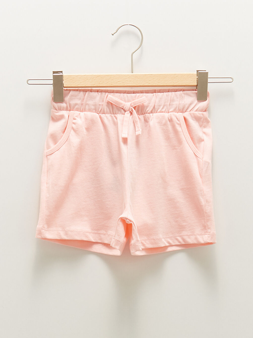 Basic Cotton Girls' Shorts With Elastic Waist -S1CV06Z4-FTG