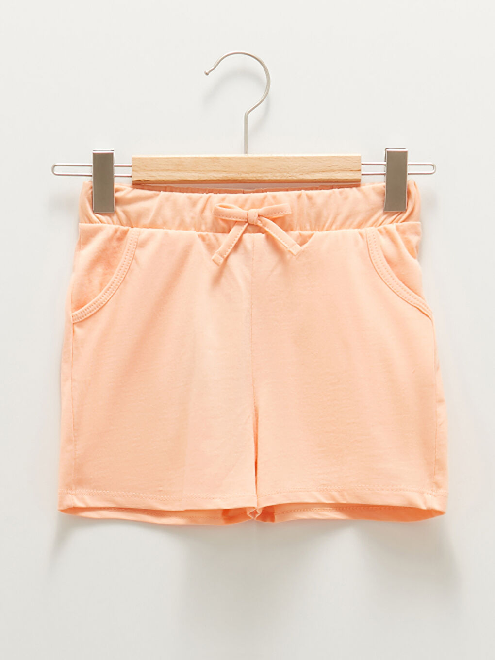 Basic Cotton Girls' Shorts With Elastic Waist -S1CV06Z4-G5P