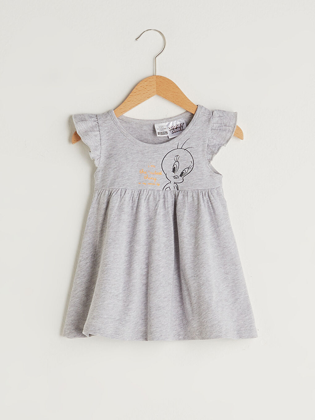 LC Waikiki Crew Neck Tweety Printed Baby Girl Dress -S1CV39Z1-847