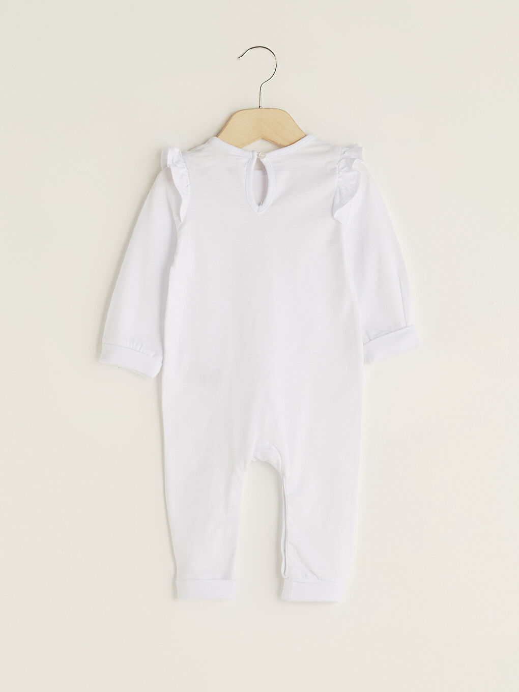 Combinaison Bébé Fille Imprimée à Manches Longues avec Col Rond-1