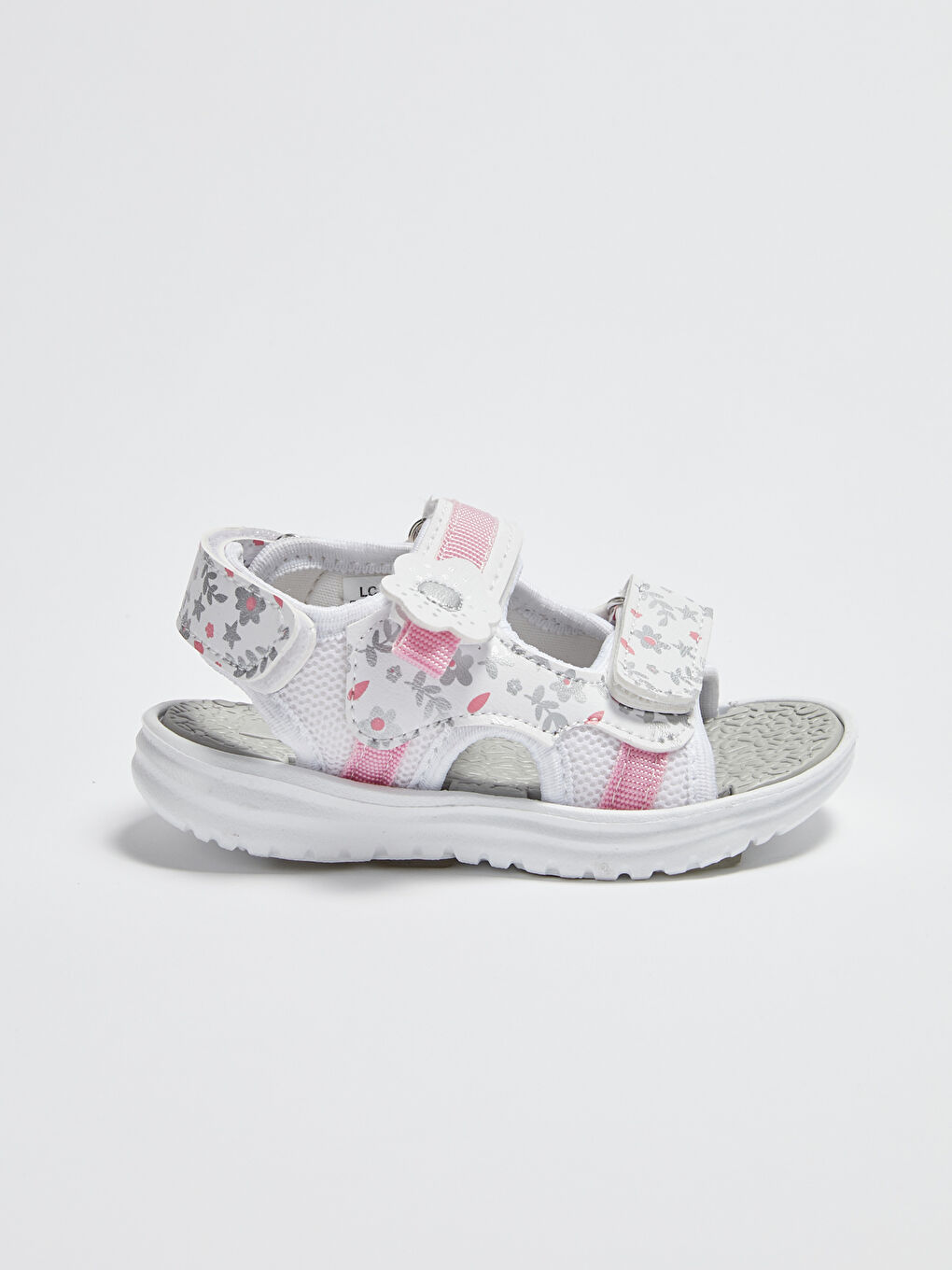 Beyaz Cırt Cırtlı Kız Bebek Sandalet-1