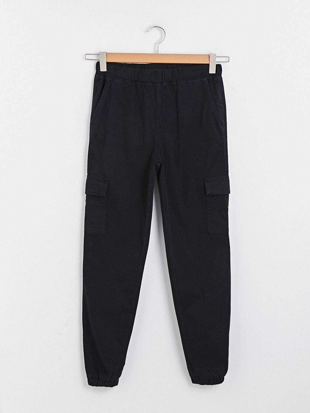 Siyah Beli Lastikli Rahat Kalıp Harem Kadın Pantolon-4