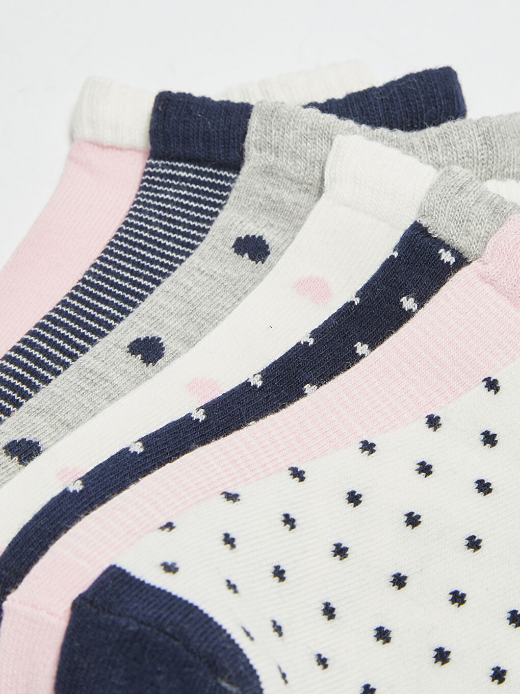 Patterned Girls' Trainer Socks 7 Pack-2