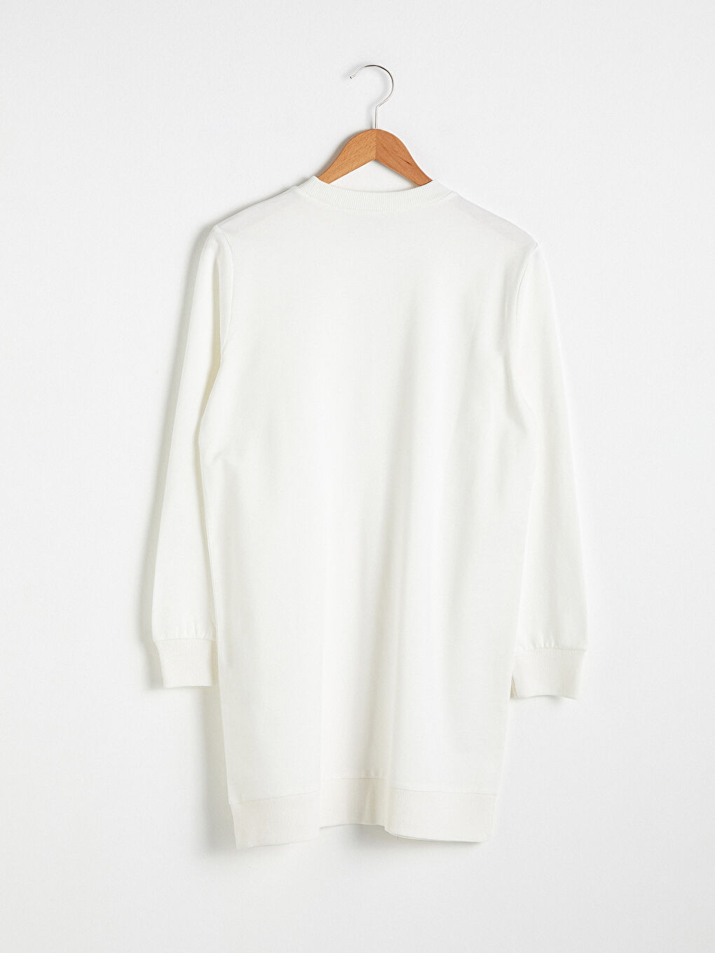 Dukserica tunika od pamuka sa okruglim izrezom za žene-6