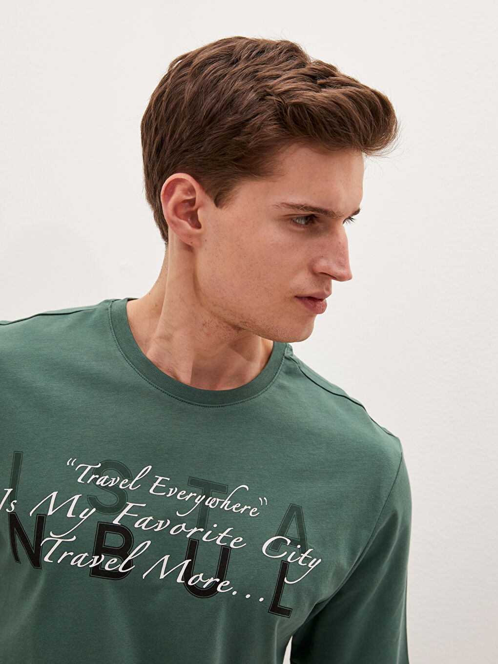 Футболка для чоловіків з круглим вирізом, коротким рукавом, з принтом, з чесаної бавовни-2