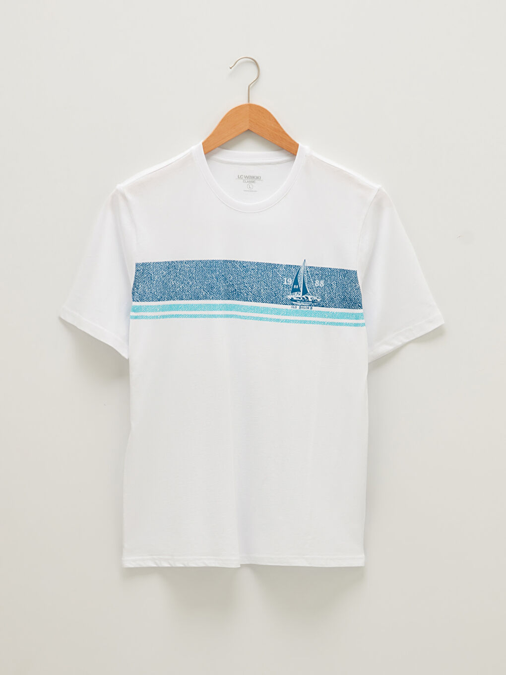 Футболка для чоловіків з круглим вирізом, коротким рукавом, з принтом, з чесаної бавовни-5