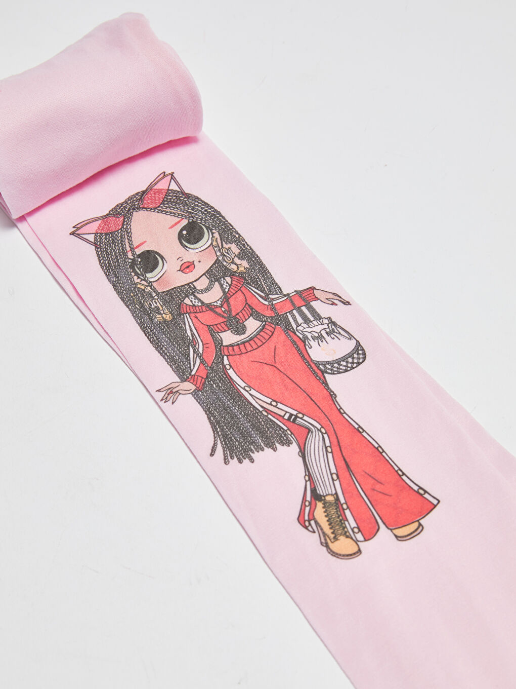 Pembe LOL Surprise OMG Lisanslı Kız Çocuk Külotlu Çorap-1