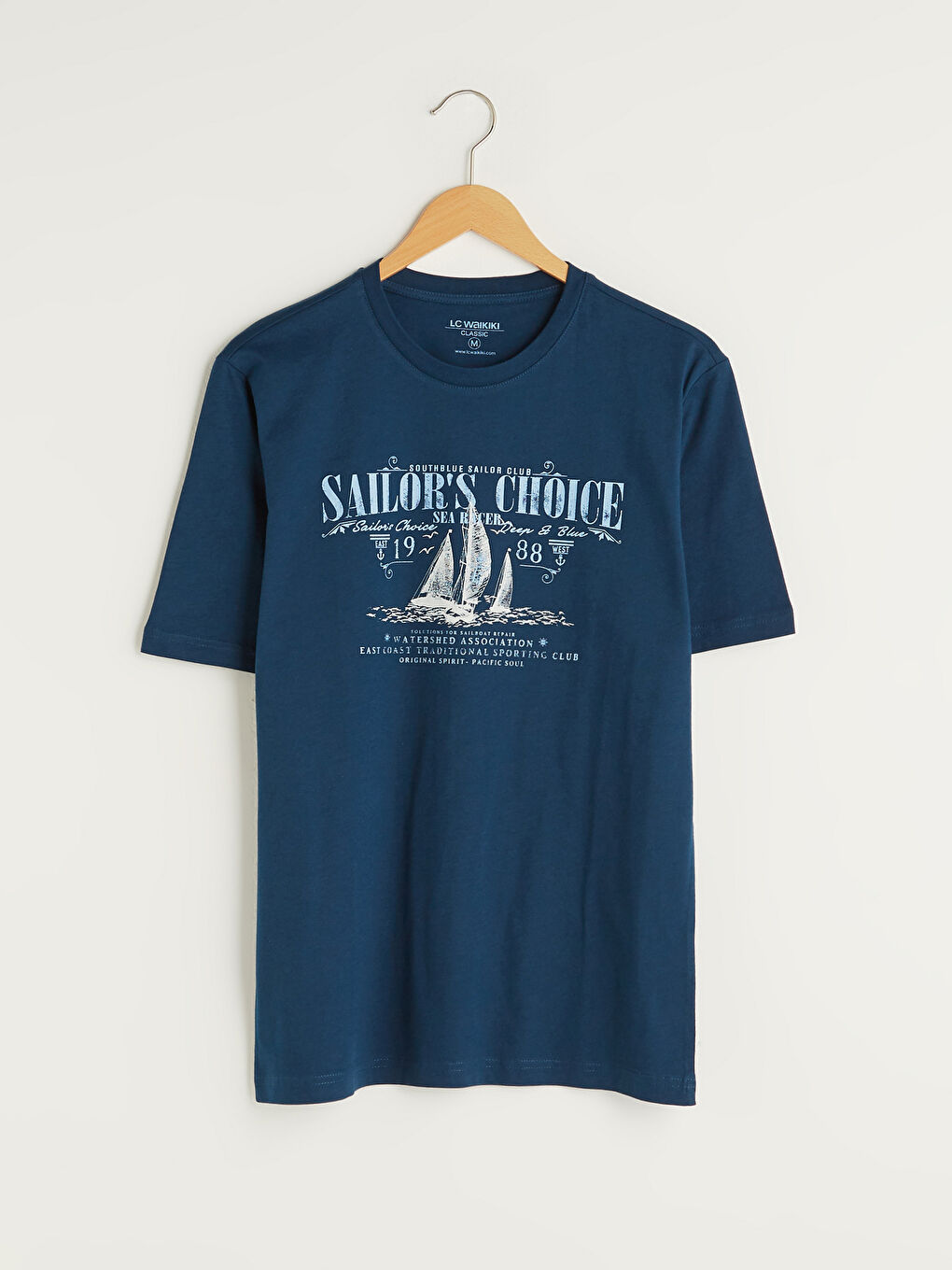 LC Waikiki Crew Neck Short Sleeve Printed Combed Cotton Men's T-shirt -S1DA35Z8-EWU