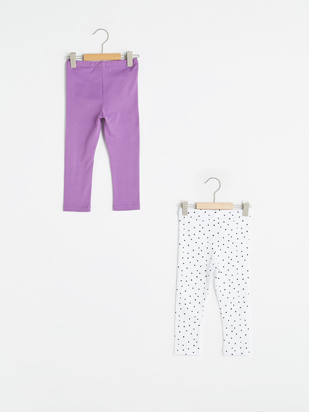 Elastic Waist Printed Cotton Baby Girl Tights 2-Pack-1