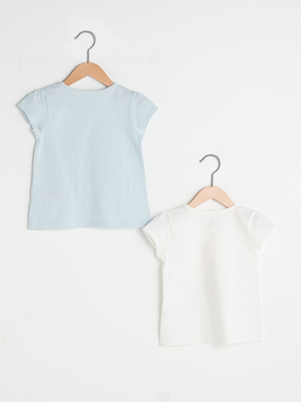 T-shirt Bébé Fille Col Rond Manches Courtes Imprimé Coton Lot de 2-1