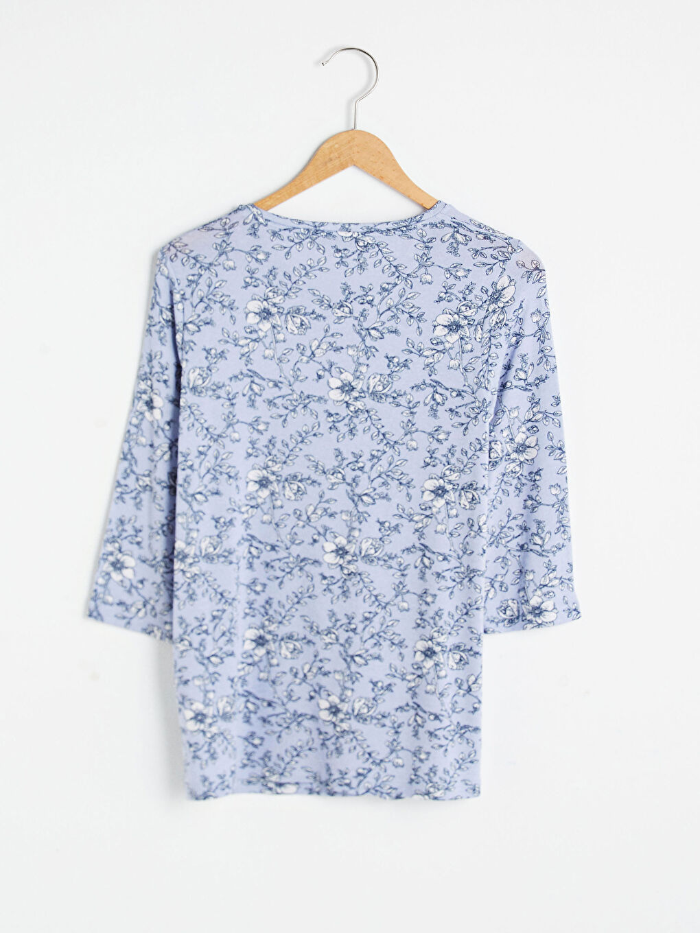 LCW Grace T-Shirt für Damen mit Blumenmuster und Rundhalsausschnitt -S1DB25Z8-LQQ