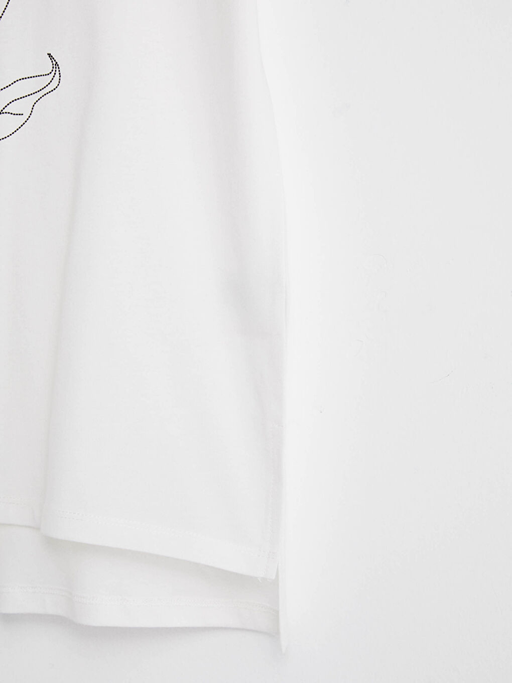 Ekru Bisiklet Yaka Baskılı Süprem Kadın Tişört-7