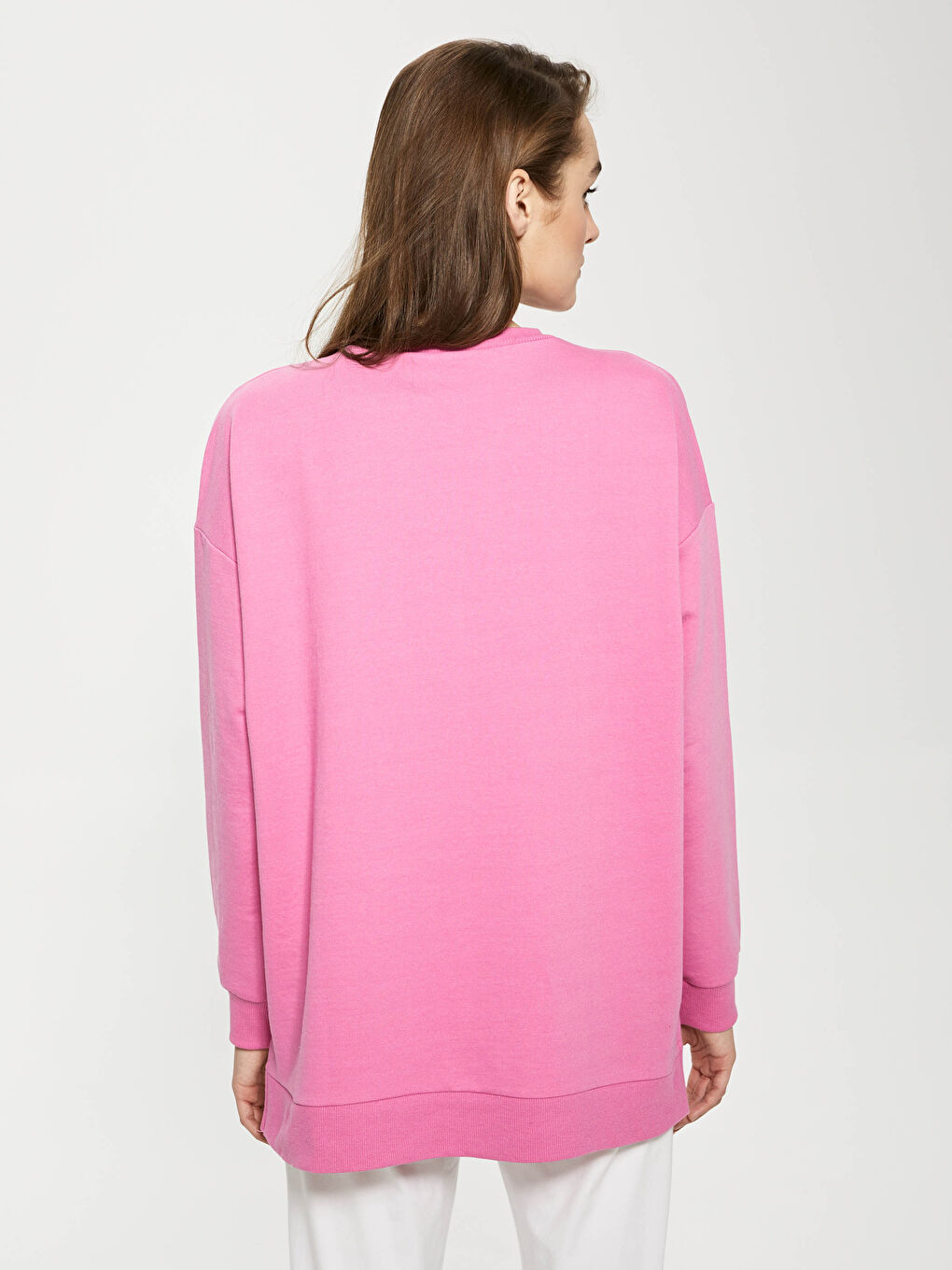 Crew Neck Printed Long Sleeve Women's Sweatshirt-4