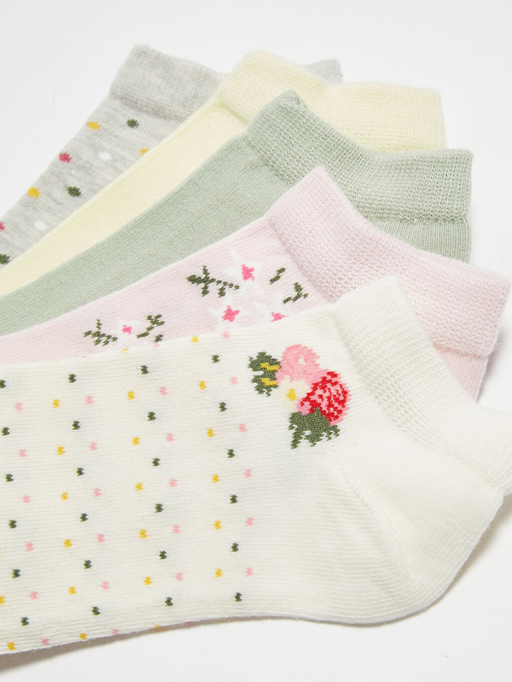 Patterned Cotton Women's Booties Socks 5 Pack-2