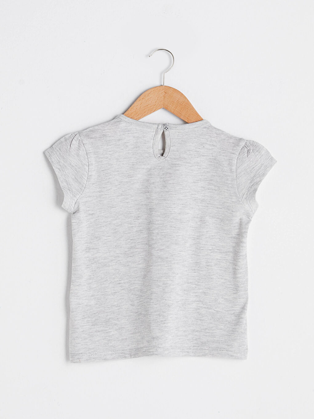 T-shirt Bébé Fille Imprimé Minnie et Mickey Mouse à Manches Courtes Col Rond-1